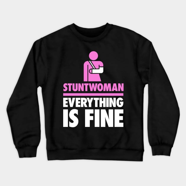 Stuntwoman Fractured Broken Collarbone Gift Crewneck Sweatshirt by MeatMan